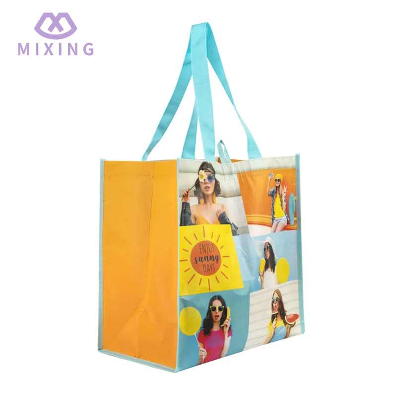 Laminated RPET Beach Tote Bag