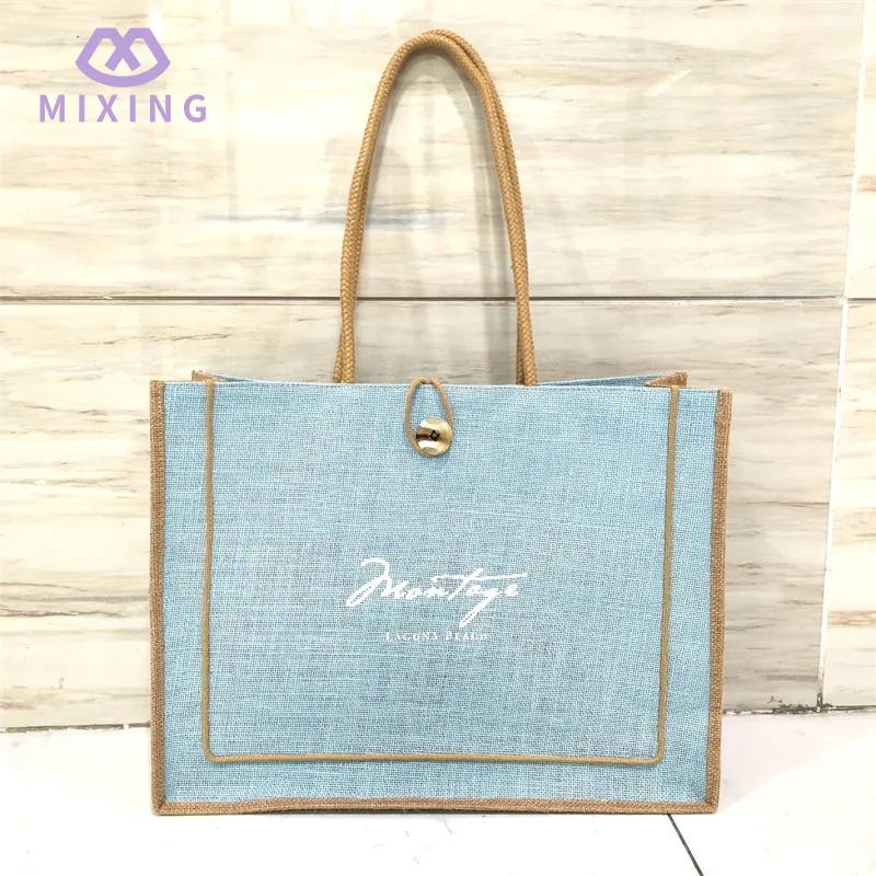 Jute Blurp Tote Taschen