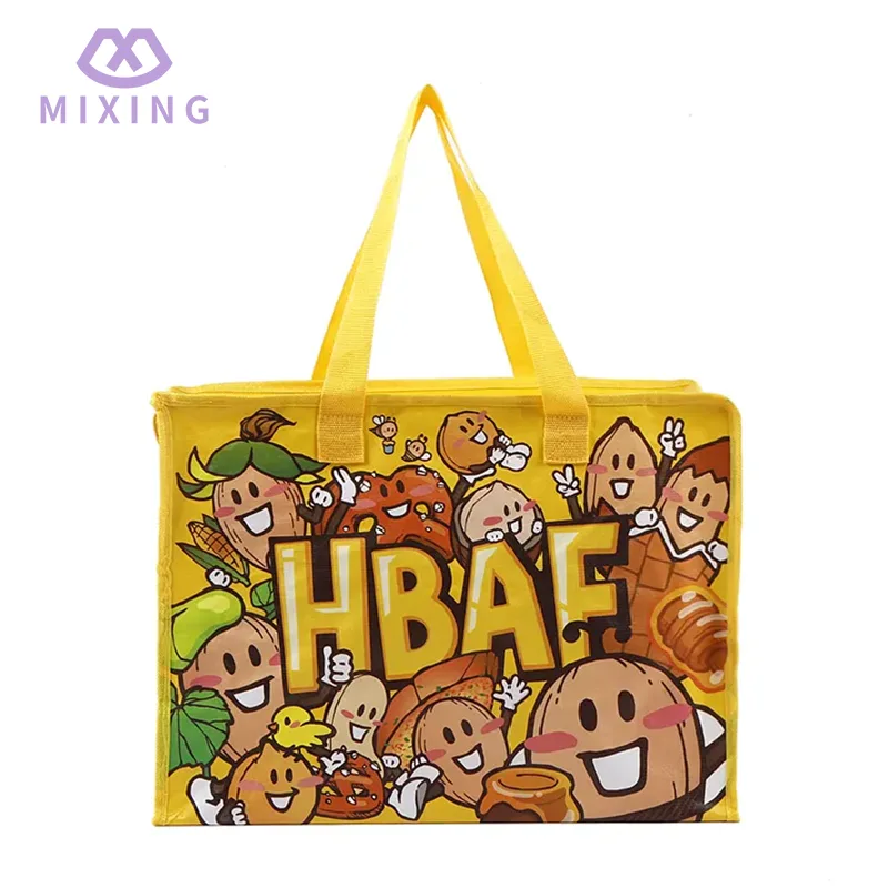 PP-gewebte Tragetasche mit Reißverschluss